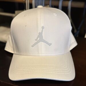 Jordan White Cap with Iconic Jumpman Logo